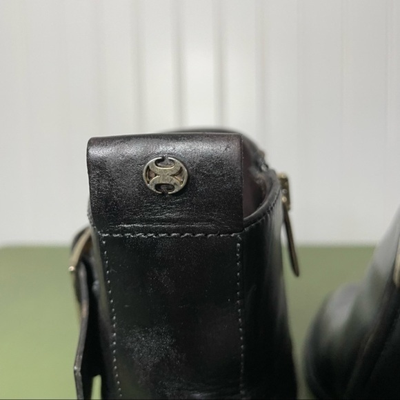 Capezzani Italian-Made Witchy Vibe Black Leather Boots w Buckles #5505 - Picture 3 of 10